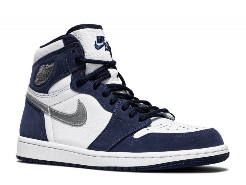 Jordan 1 dark blue and white best sale