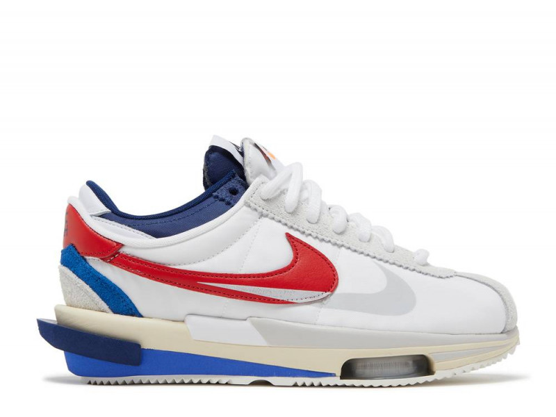 Nike Zoom Cortez SP sacai White University Red Blue - DQ0581-100