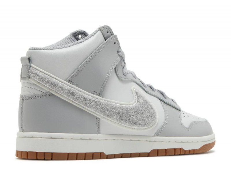 Nike Dunk High University Chenille Swoosh Light Smoke Grey - DR8805-003 ...