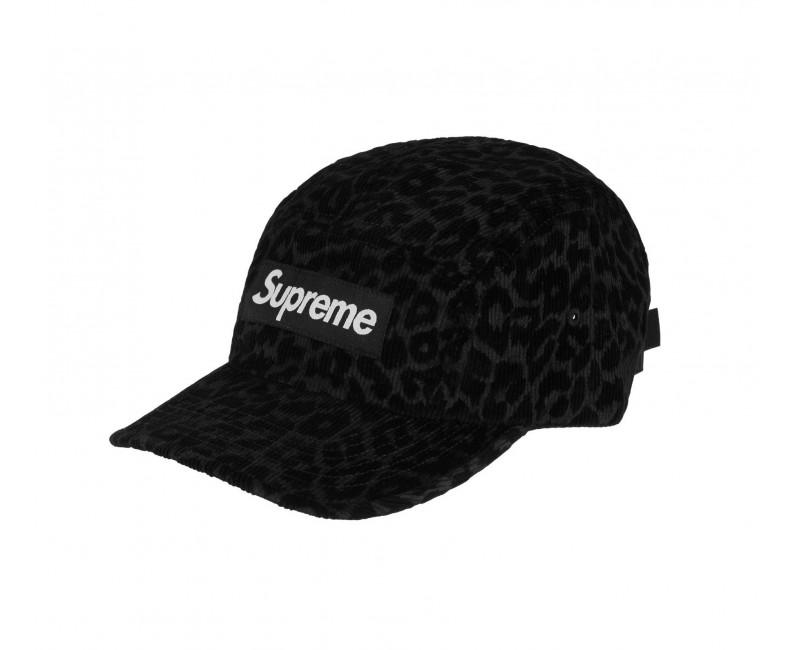 Supreme Leopard Corduroy Camp Cap Black - FW23LEOPARDCAMPBLACK | The ...