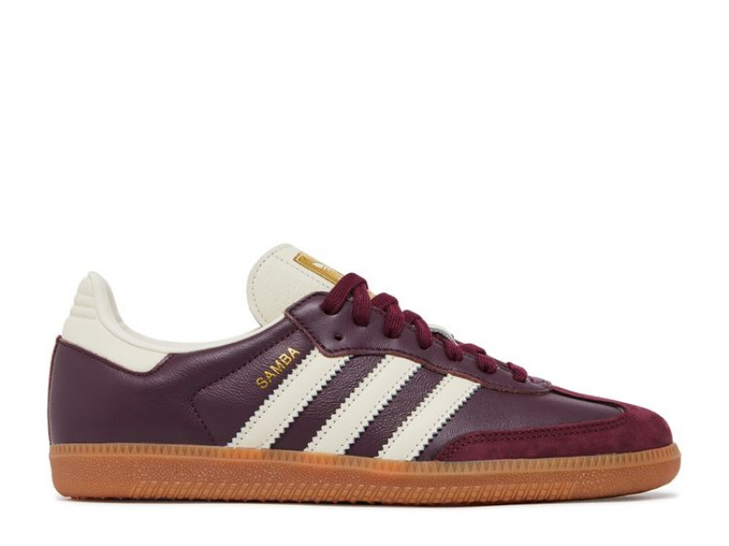 adidas Samba OG Maroon Gold Metallic W ID0477 The Last Step