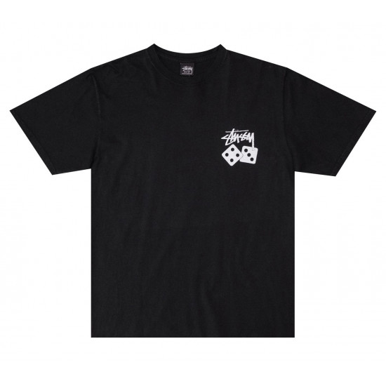 Stussy SS23 Dice Pigment Dyed Tee Black - 1904883B | The Last Step